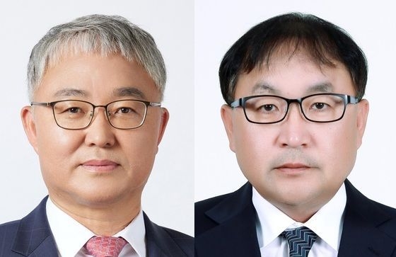 오승현(왼쪽) HD현대인프라코어 사장과 강영 HD현대중공업 사장. 사진 : HD현대