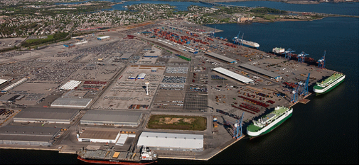볼티모어항 DMT(Dundalk Marine Terminal) 전경. 사진 : 볼티모어항만청