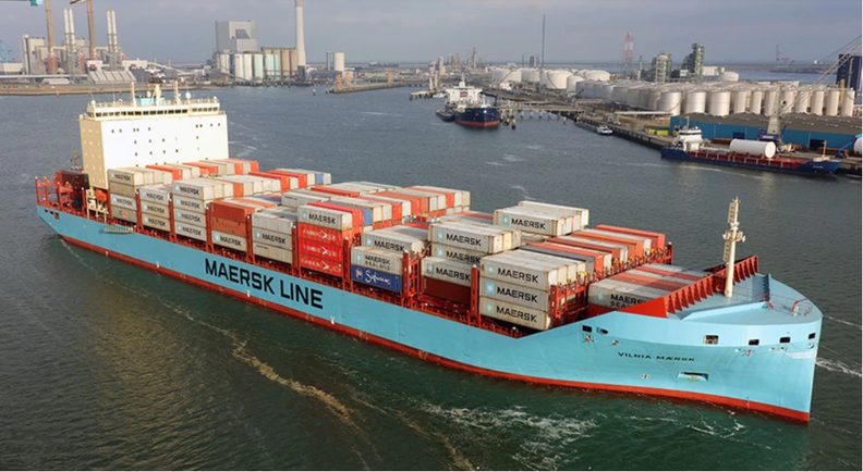 운항 중인 머스크 컨테이너선. 사진 : Maersk