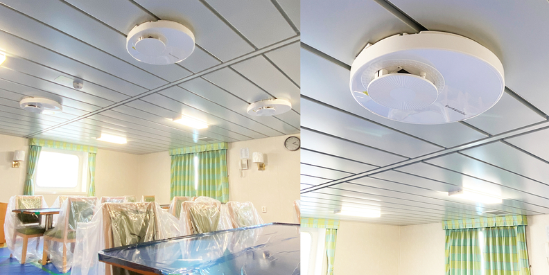 지난해 대한조선에서 건조한 차코스(Tsakos)탱커에 ‘Smart Air Safe’가 설치된 모습. 사진 : 한국해양대