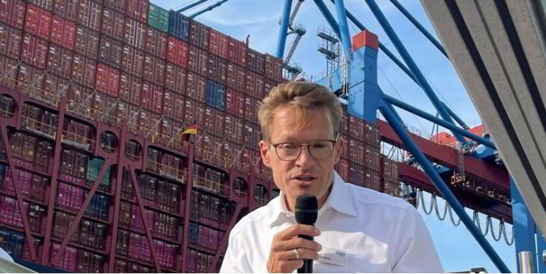 'SMM Hamburg'에서 발언하는 라스무스 슈투테. 사진 : DNV
