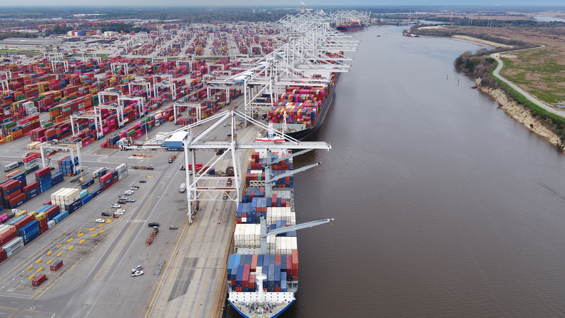 미 동안의 허브항 중 하나인 사바나항. 사진 : Port of Savannah