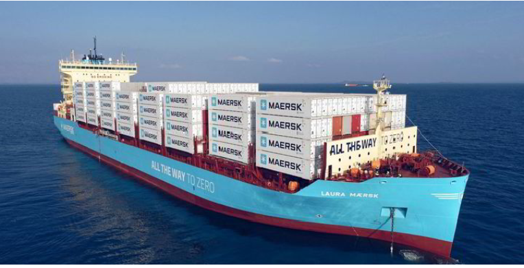 머스크의 메탄올 추진 컨테이너선. 사진 : Maersk
