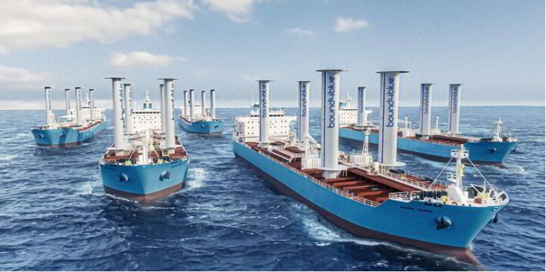 세일링 돛이 설치된 MR탱커 조감도. 사진 : Maersk Tankers