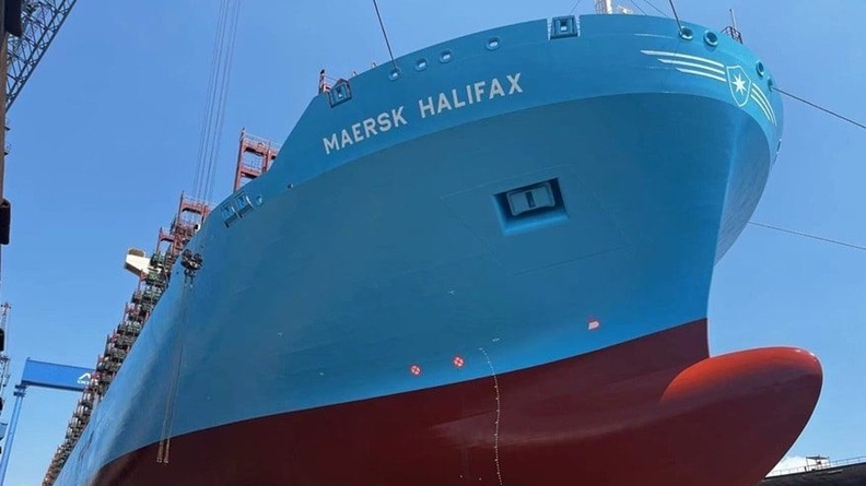 메탄올 이중추진선으로 개조된 '머스크 핼리팩스호'. 사진 Maersk