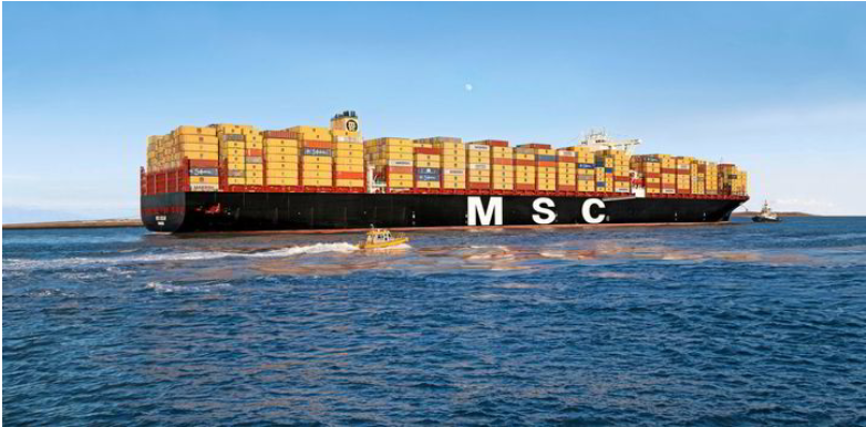 운항 중인 네오파나막스급 MSC 컨테이너선. 사진 : MSC