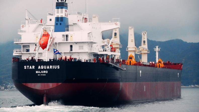 운항 중인 울트라막스급 벌크선. 사진 : Star Bulk Carriers