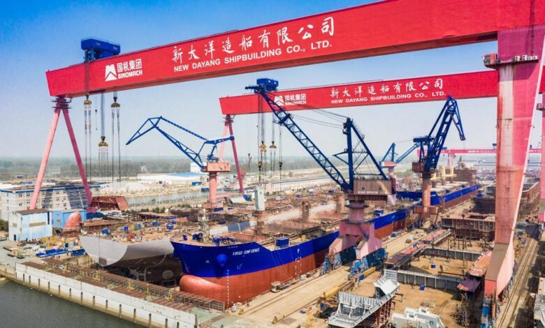 일본 선주사로부터 벌크선 2척을 수주한 뉴다양조선소 야드. 사진 : New Dayang Shipbuilding