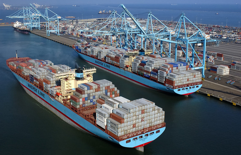 LA항의 컨테이너선. 사진 : APM Terminals