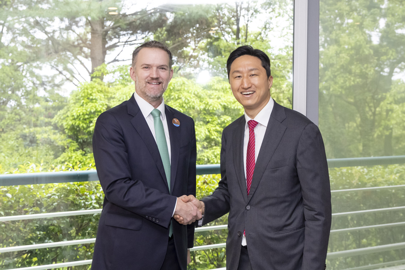 Jamieson Greer USTR 대표와 정기선 HD현대 부회장. 사진 : HD현대