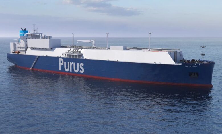 HD현대삼호에서 건조될 퓨러스의 신형 LNG운반선 조감도. 사진 : Purus Marine