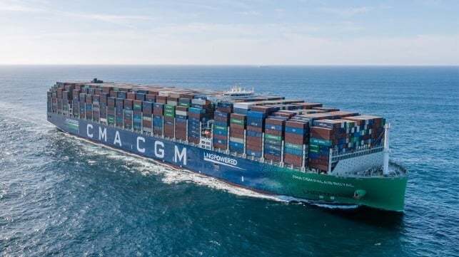 CMA CGM의 LNG 이중추진 컨테이너선. 사진 : CMA CGM