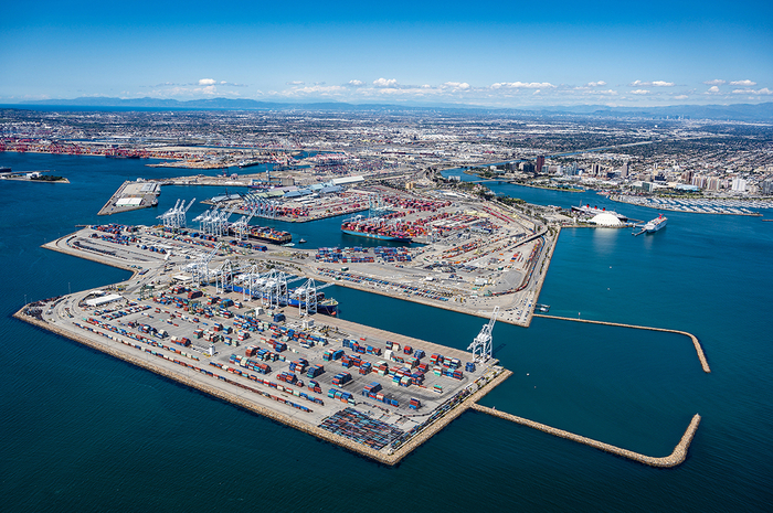 미 서안 롱비치항 전경. 사진 : Port of Long Beach