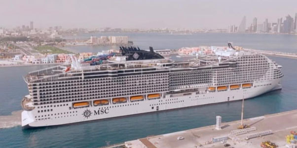 MSC의 간판격 크루즈선인 'MSC World Europa호'. 사진 : MSC