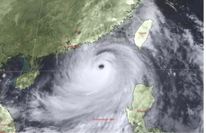 23일 현재 Ragasa。 사진 :합동태풍경보센터
