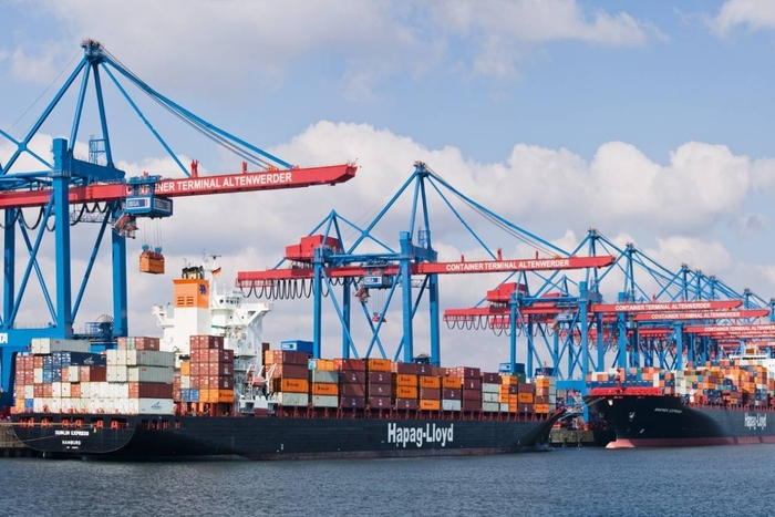 함부르크항에 기항한 하팍로이드 컨테이너선. 사진 : Hapag-Lloyd