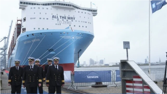 머스크의 메탄올 추진 컨테이너선. 사진 : Maersk