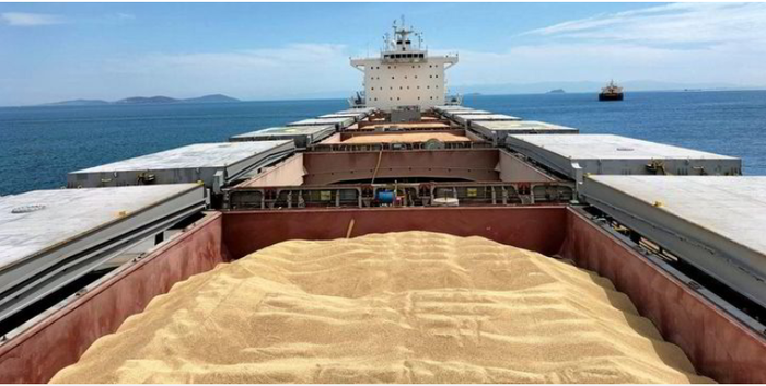 곡물운반 벌크선. 사진 : UN